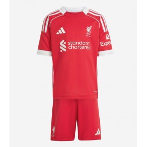 Liverpool Giovanni Leoni #15 Hjemmebanetrøje Børn 2025-26 Kortærmet (+ Korte bukser)